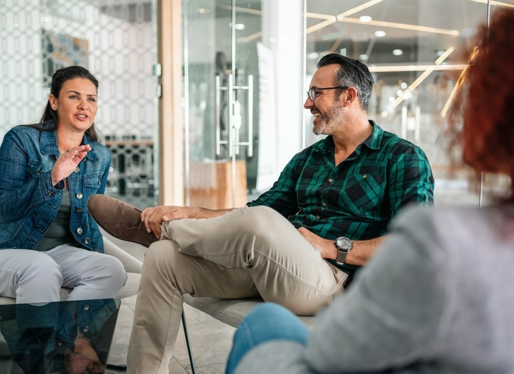 People in conversation at a TED* training