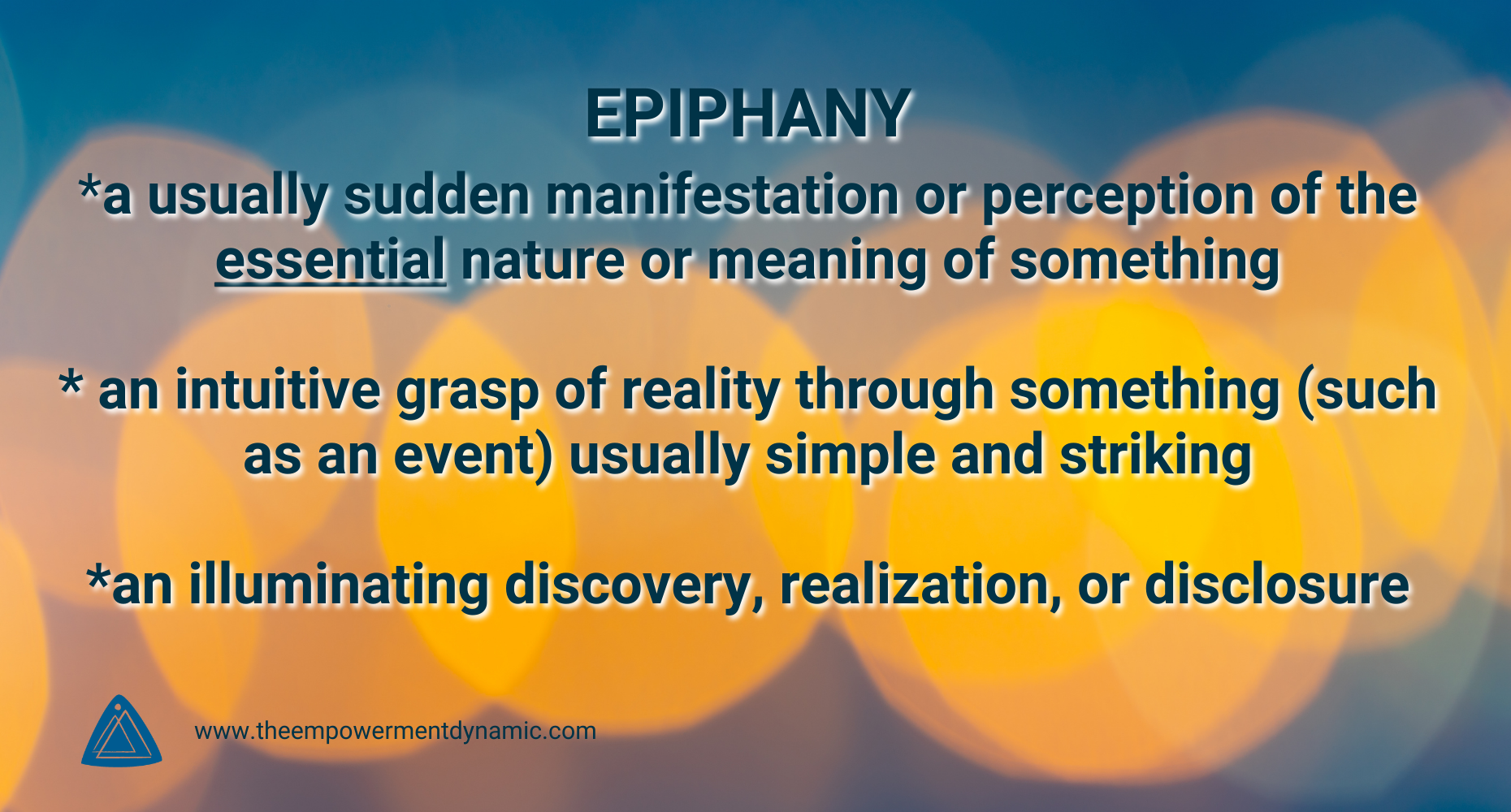 The Origin Epiphany
