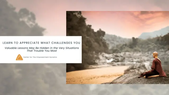 Learn to Appreciate What Challenges You: